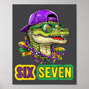 Poster 67 Mardigator Jacaré Carnaval Mardi Gras Seis Sete