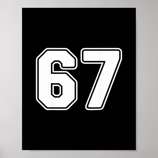 Poster 67 Meme 6 7 Números Seis Sete Meninos Crianças Div (Frente)