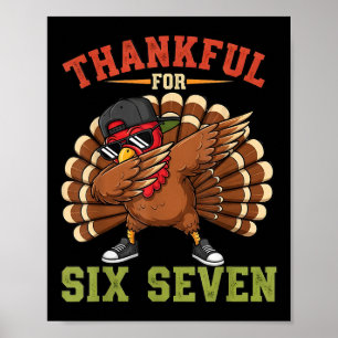 Poster 67 Meme de Ação de Graças Funny Turkey Dabbing Gra