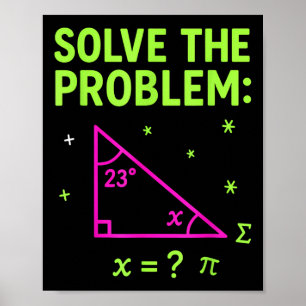 Poster 67 Meme de Matemática Resolva o Problema Professor