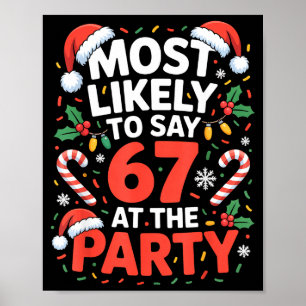 Poster 67 Meme de Natal Engraçado Provavelmente Diz 67 No