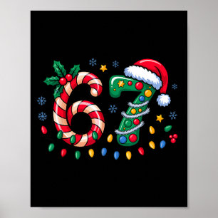 Poster 67 Meme de Natal Six Seven Xmas Engraçado Meninos