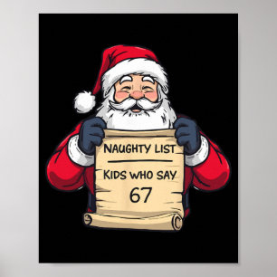 Poster 67 Meme Divertido Seis Sete Natal Para Homens Mulh