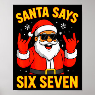 Poster 67 Meme Engraçado 6-7 Natal 2025 6 7 Papai Noel Di