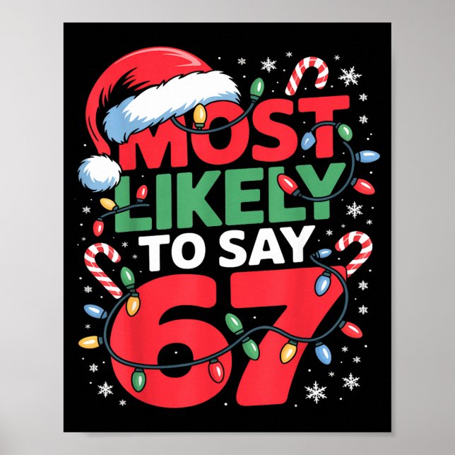 Poster 67 Meme engraçado design de Meme de Natal Mais Pro (Frente)