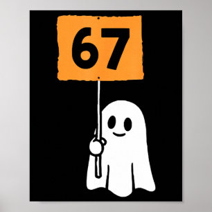 Poster 67 Meme Engraçado Seis Sete Halloween