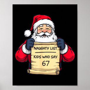 Poster 67 Meme Engraçado Seis Sete Natal Para Homens Mulh