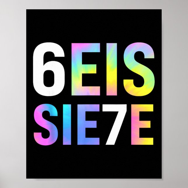 Poster 67 Meme Espanhol Seis Sete Seis Sete Espanhol Engr (Frente)