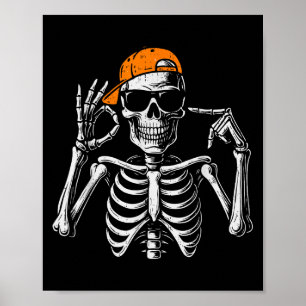 Poster 67 Meme Esqueleto Elegante Halloween Divertido Sei