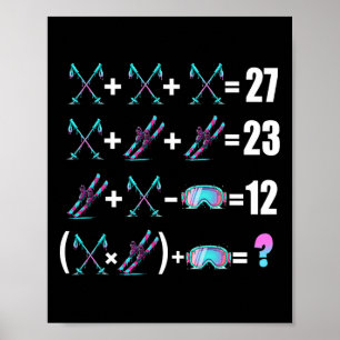 Poster 67 Meme Esqui Sorvete Pingando Com Esquis Bastões 
