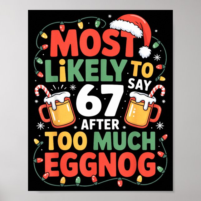 Poster 67 Meme Funny Christmas Meme Design Most Likely To (Frente)