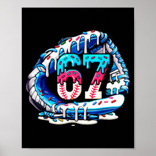 Poster 67 Meme Gíria Luvas de Beisebol Gotejamento Sorvet