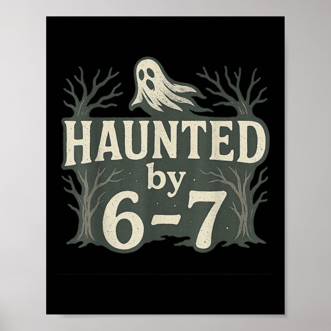 Poster 67 Meme Halloween Assombrado Fantasma - Seis Sete  (Frente)