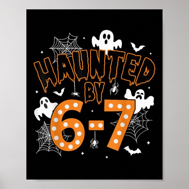Poster 67 Meme Halloween Haunted– Funny Ghost And Pumpkin (Frente)