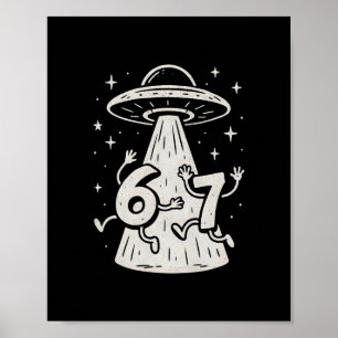 Poster 67 Meme Internet Ufo Six Seven Tendência Viral Ger