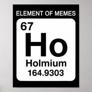 Poster 67 Meme Número Elemento Da Tabela Periódica De Mem