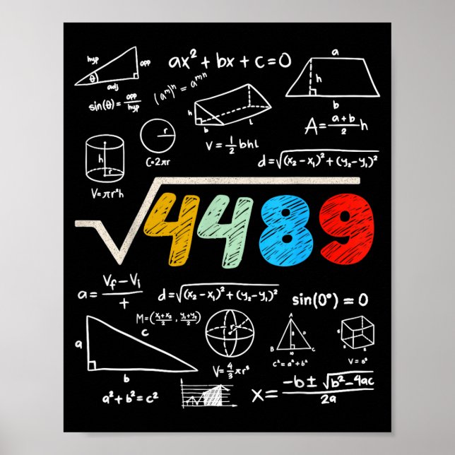 Poster 67 Meme Raiz Quadrada 4489 Faça as Contas Piada de (Frente)