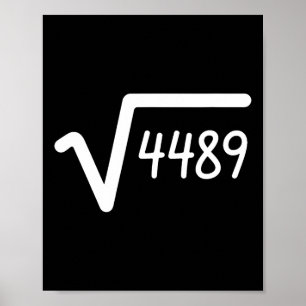 Poster 67 Meme Raiz Quadrada De 4489 Seis Sete