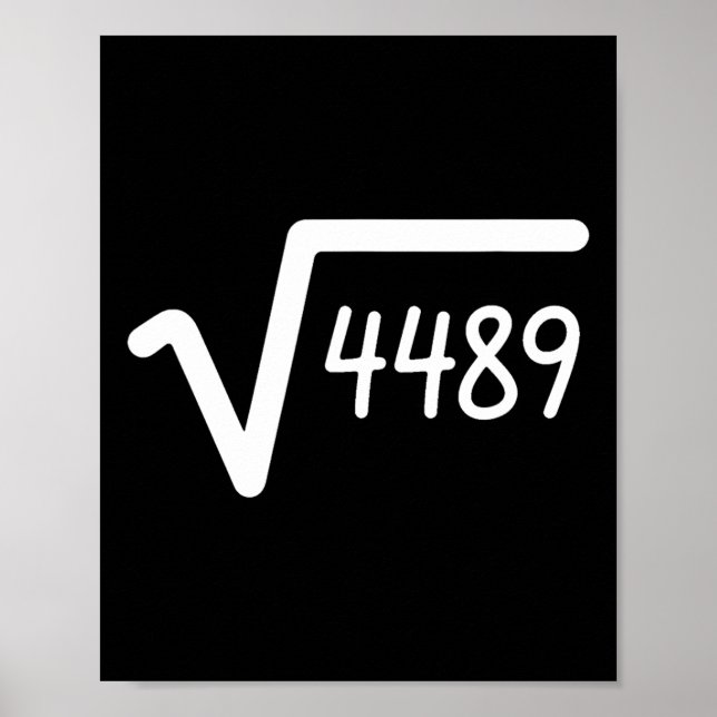 Poster 67 Meme Raiz Quadrada De 4489 Seis Sete  (Frente)