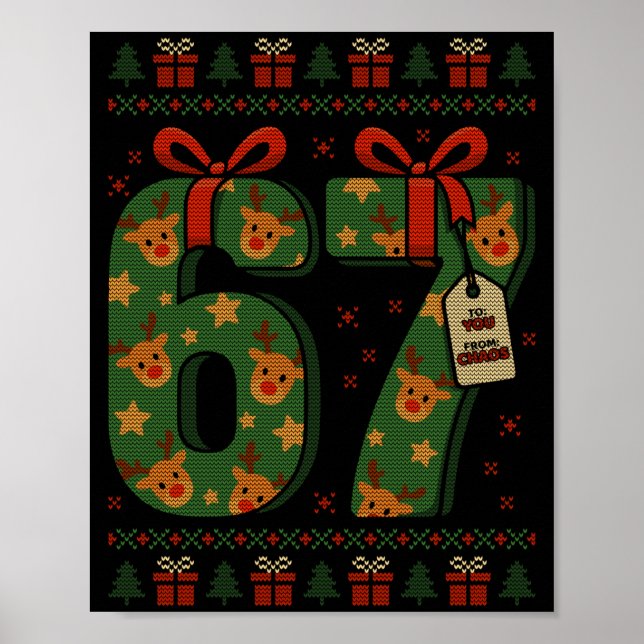 Poster 67 Meme Reindeer Christmas Ugly Sweater Xmas Celeb (Frente)