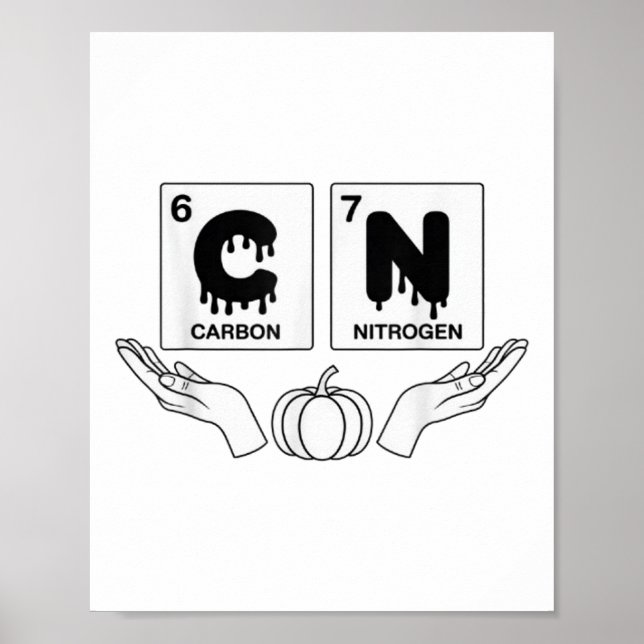 Poster 67 Meme Science Chemistry Funny Pumpkin Art Nerd J (Frente)