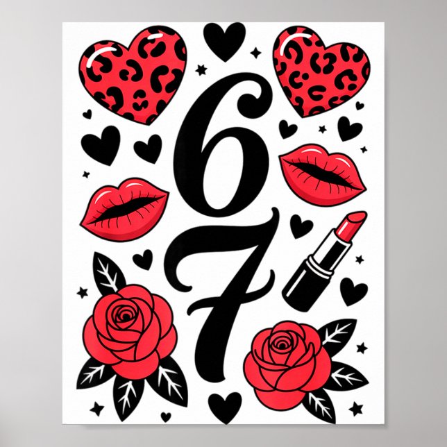 Poster 67 Meme Seis Sete 67 Meme Seis Sete 6 7 Dia dos Na (Frente)