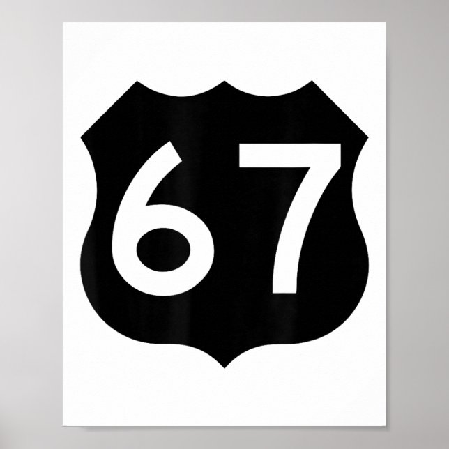 Poster 67 Meme Seis Sete 6-7 Piada Divertida da Internet  (Frente)