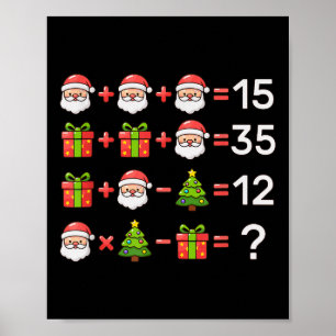 Poster 67 Meme Seis Sete Equação Matemática de Natal Xmas