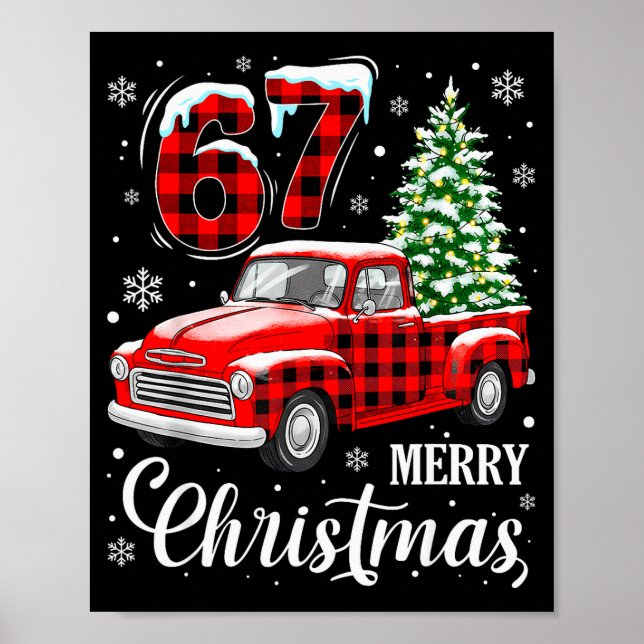 Poster 67 Meme Seis Sete Piada De Natal Meme Gíria Mulher (Frente)