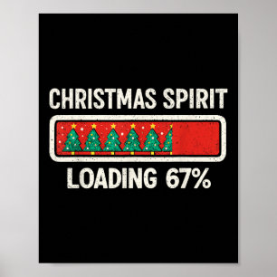 Poster 67 Meme Six Seven Espírito de Natal Carregando Gen