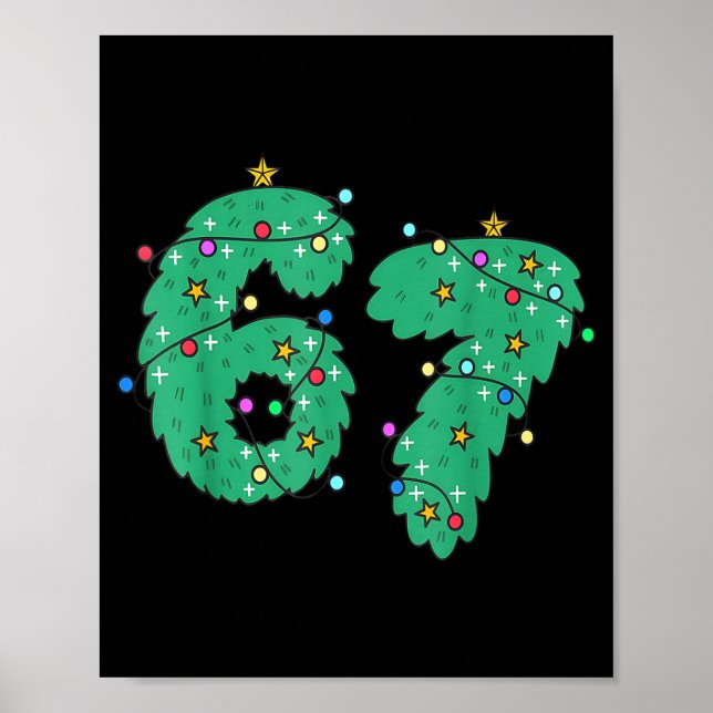 Poster 67 Meme Six Seven For Kids Women Men Boys Girls Ch (Frente)