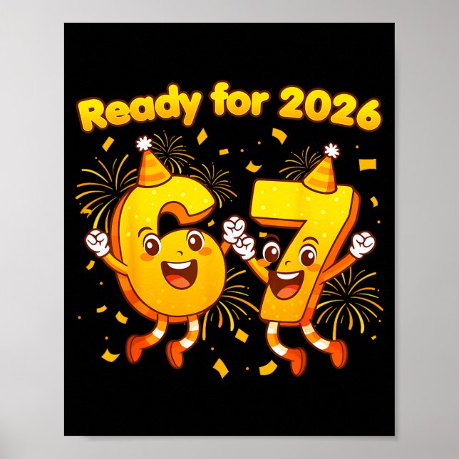 Poster 67 Meme Six Seven For Kids Women Men Boys Girls Ne (Frente)