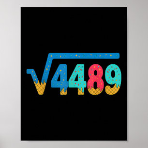 Poster 67 Meme Sorvete Drip Raiz Quadrada 4489 Gíria Mate