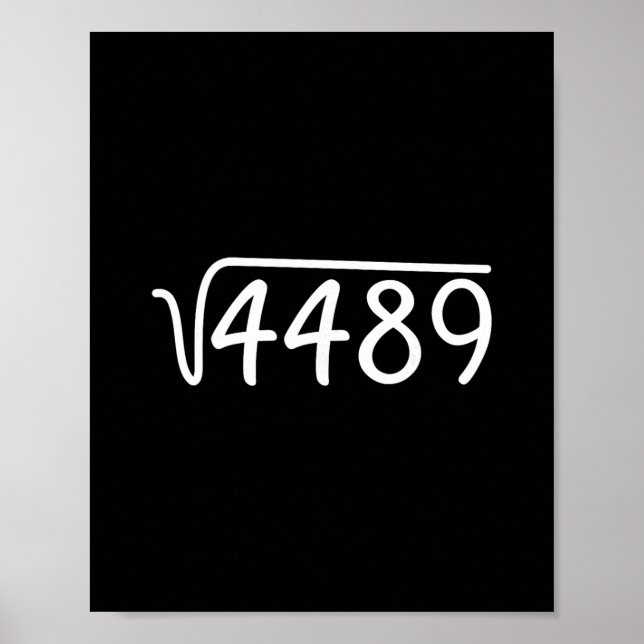 Poster 67 Meme Square Root 4489 Teen Six Seven Slang Math (Frente)