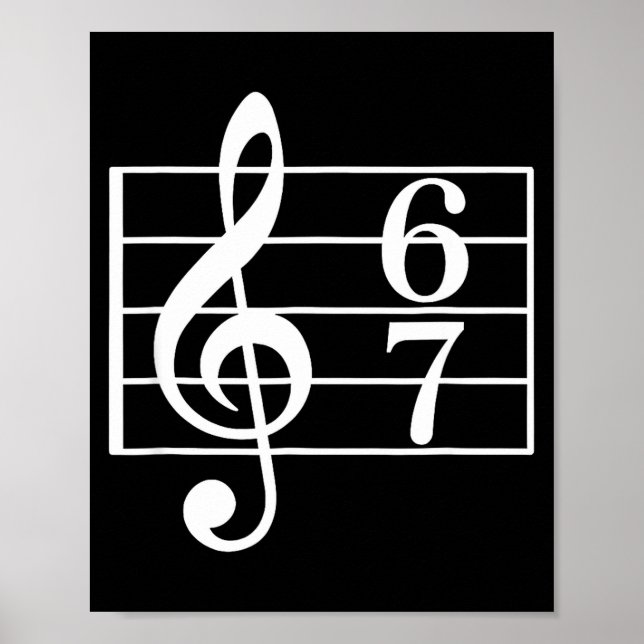 Poster 67 Music Meme Slang Six Seven Music Teacher School (Frente)
