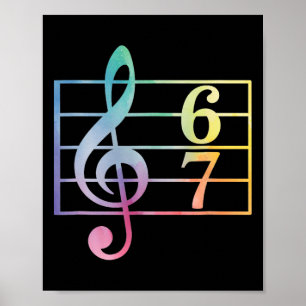 Poster 67 Música Meme Gíria Seis Sete Professor de Música