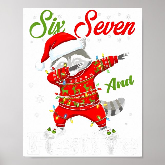 Poster 67 Natal Divertido Seis Sete Bruh Meme Brainrot Pa (Frente)