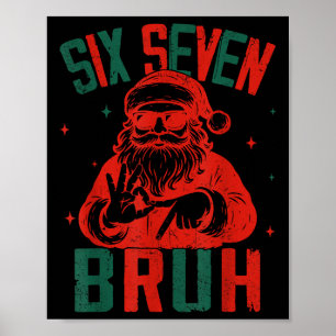 Poster 67 Natal Divertido Seis Sete Bruh Meme Brainrot Sa