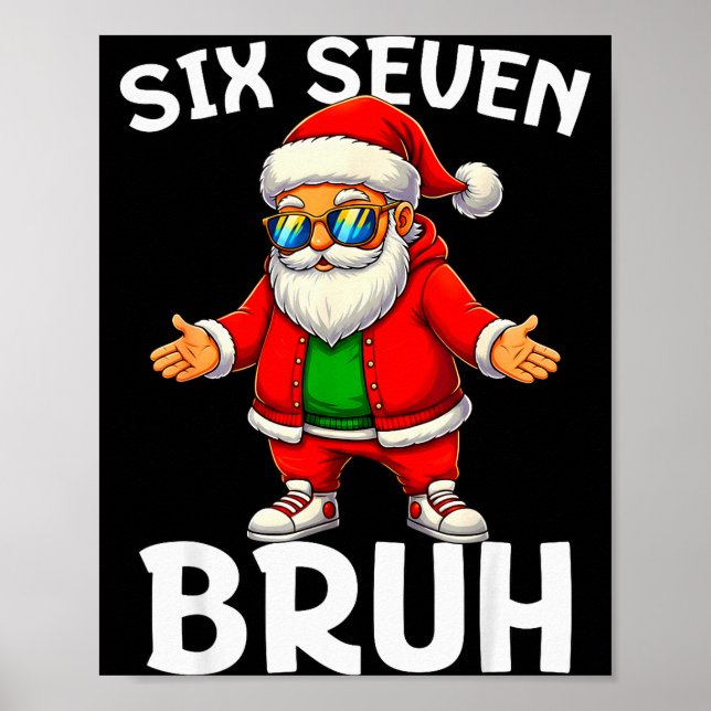 Poster 67 Natal Divertido Seis Sete Meme Brainrot Papai N (Frente)