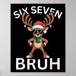 Poster 67 Natal Divertido Seis Sete Meme Brainrot Rena