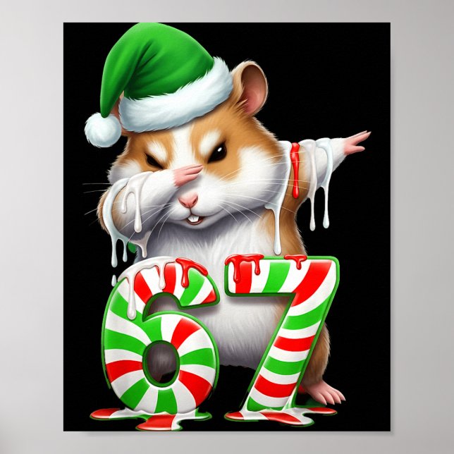 Poster 67 Natal Engraçado 67 Brainrot Jovens Crianças Ham (Frente)