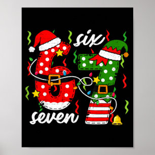 Poster 67 Natal Engraçado 6 7 Meme Seis Sete Camisa Menin