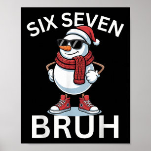 Poster 67 Natal Engraçado Seis Sete Meme Brainrot Boneco 
