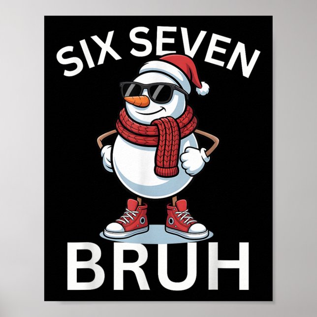 Poster 67 Natal Engraçado Seis Sete Meme Brainrot Boneco  (Frente)