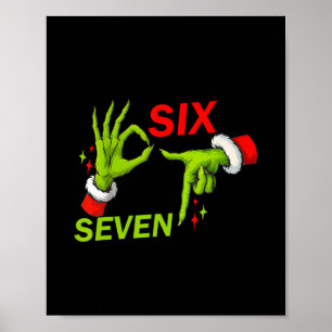 Poster 67 Natal Tendência Meme Dizendo 6 7 Fantasia de Me