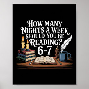 Poster 67 Noites Meme de Leitura Para Bibliófilos Inglês