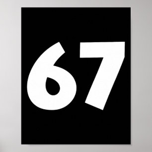 Poster 67 Número Engraçado Seis Sete Meme Escola Adolesce