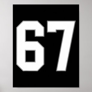 Poster 67 Número Sessenta e sete Esportes Coletivos Gráfi