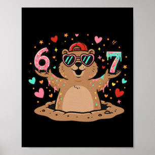 Poster 67 Piadas Seis Sete Respeite O Groundhog Woodchuck