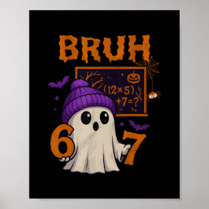 Poster 67 Professor Fantasma de Halloween Seis Sete Meme 